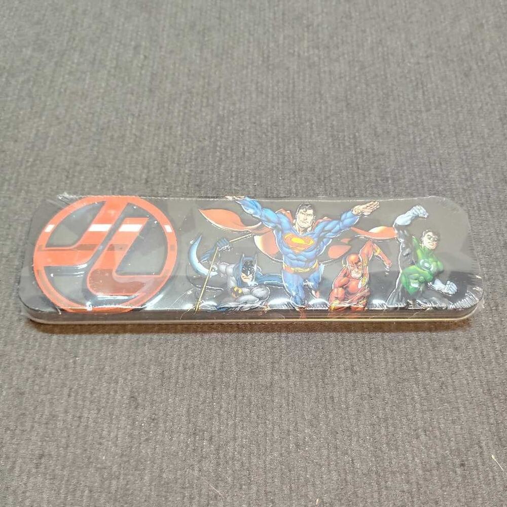 Justice League Metal Pencil Box Superman Batman Flash Green Lantern New